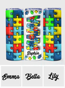 Autism Awareness - Personalized Autism Awareness Skinny Tumbler