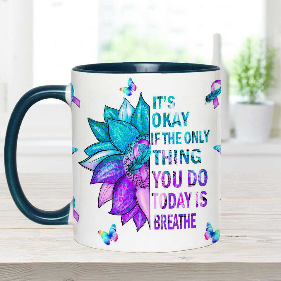 Mug de prévention du suicide : « Ce n’est pas grave si la seule chose que vous faites aujourd’hui est respirer ».