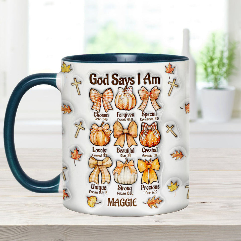 God Say I Am - Personalized Christian Accent Mug