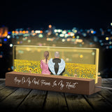 Veilleuse LED personnalisée Memorial Wings Sunflower Field - Souvenir commémoratif