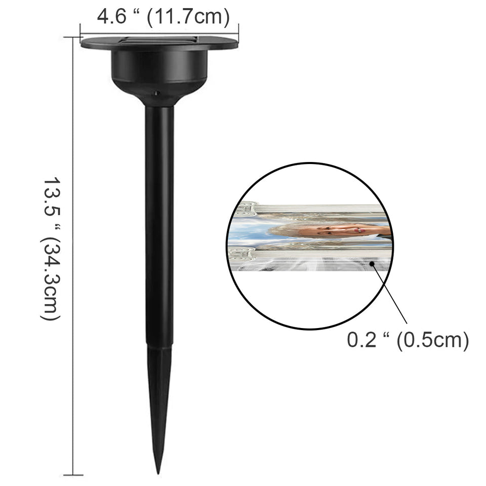 En souvenir de - Lampe solaire commémorative personnalisée pour jardin