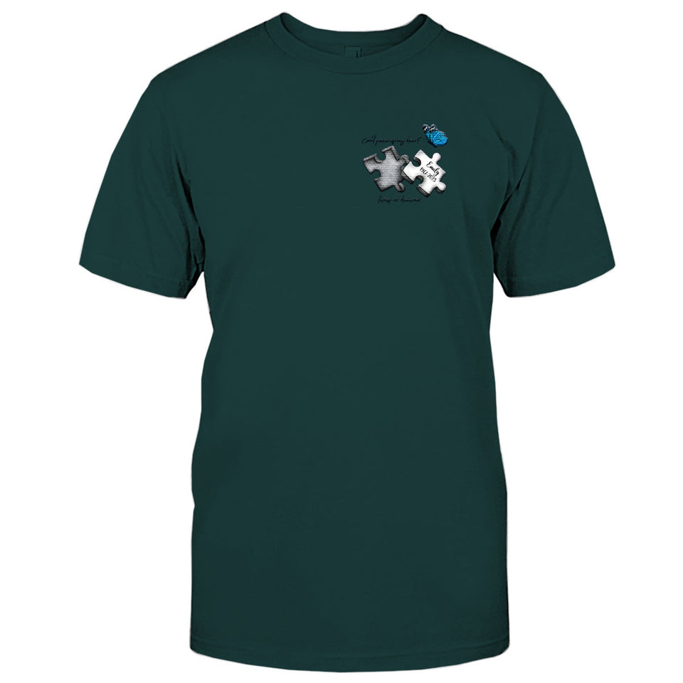 T-shirt brodé commémoratif personnalisé avec motif papillon, libellule et plume céleste
