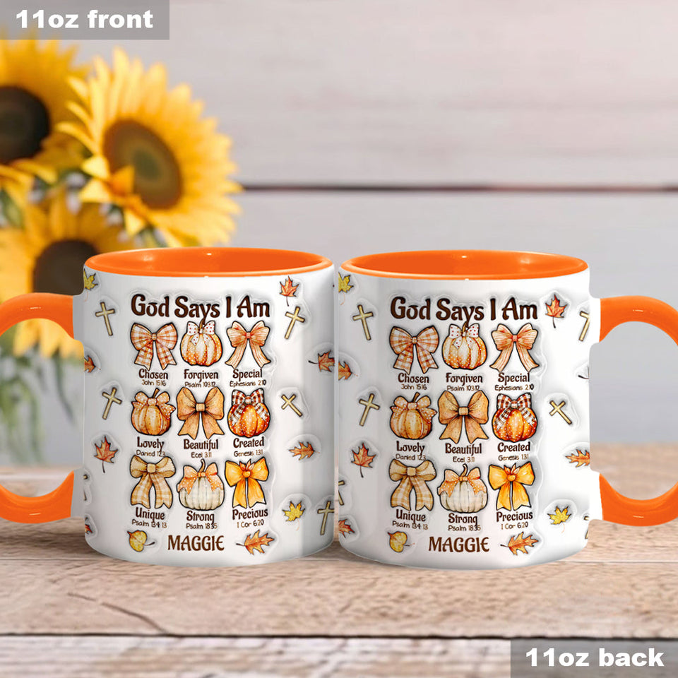 God Say I Am - Personalized Christian Accent Mug