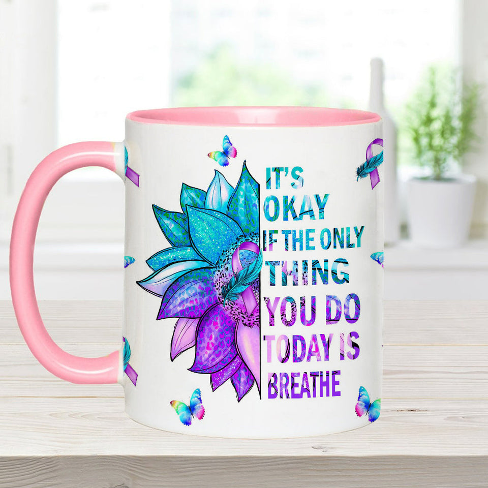 Mug de prévention du suicide : « Ce n’est pas grave si la seule chose que vous faites aujourd’hui est respirer ».