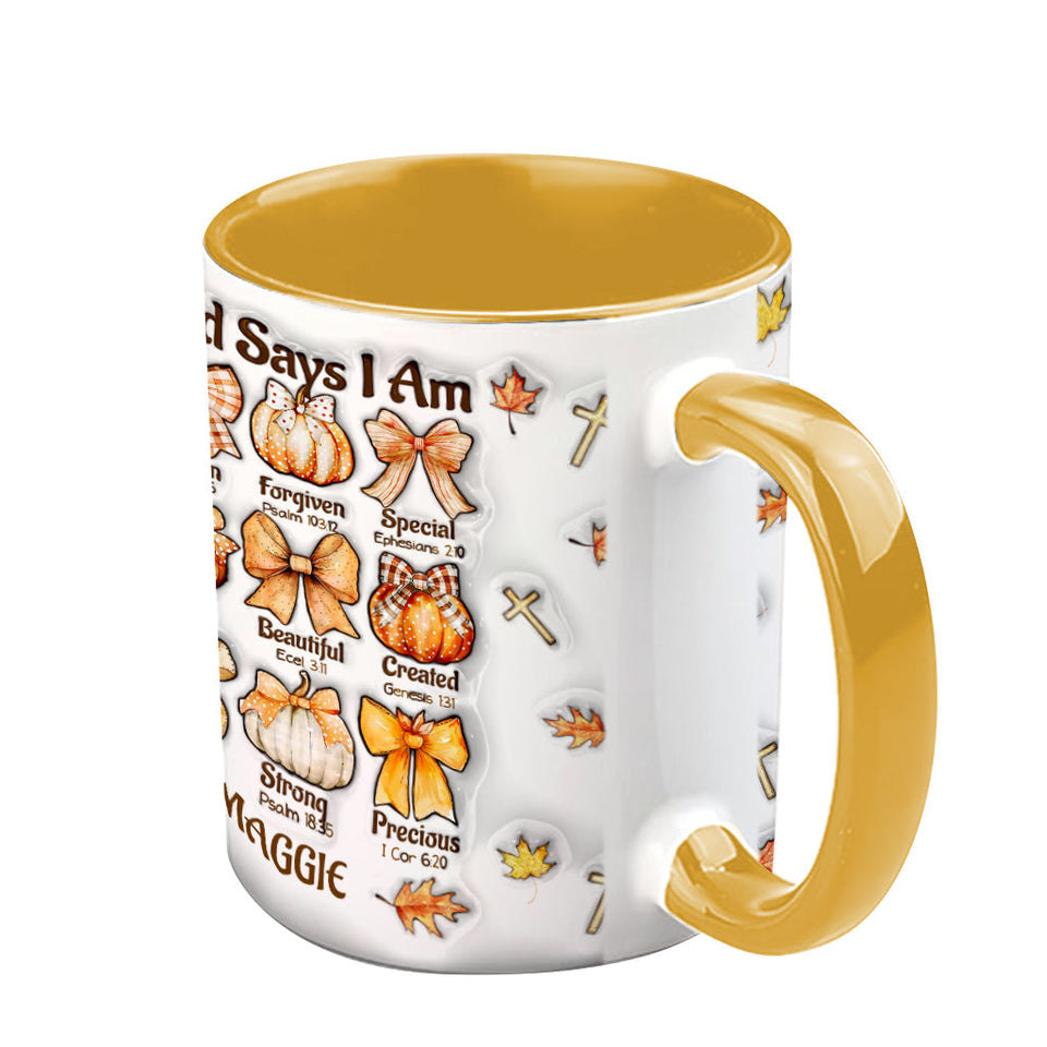 God Say I Am - Personalized Christian Accent Mug