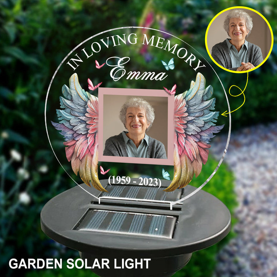 En souvenir de - Lampe solaire commémorative personnalisée pour jardin