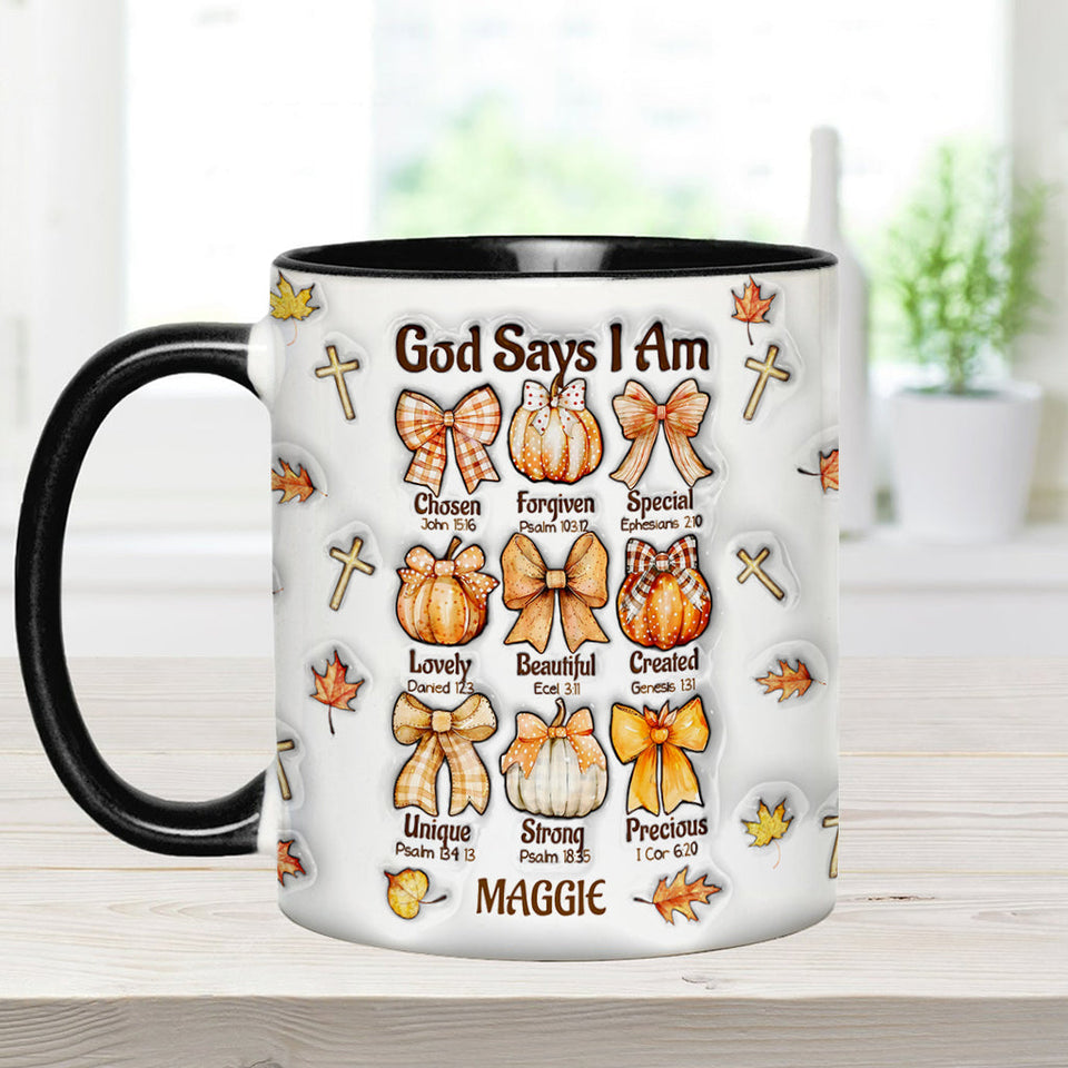 God Say I Am - Personalized Christian Accent Mug