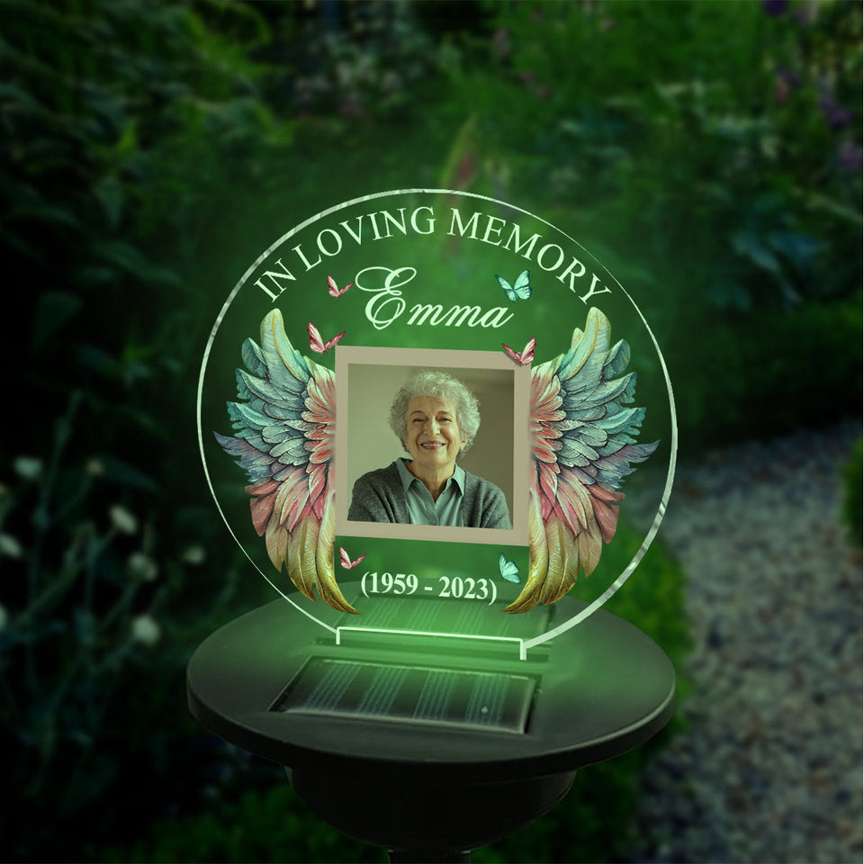 En souvenir de - Lampe solaire commémorative personnalisée pour jardin