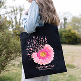Sacs cabas tournesol pour la lutte contre le cancer du sein, sacs bandoulière cadeaux pour les personnes atteintes du cancer du sein, cadeaux pour les combattantes contre le cancer, sac cabas de sensibilisation au cancer du sein 0924