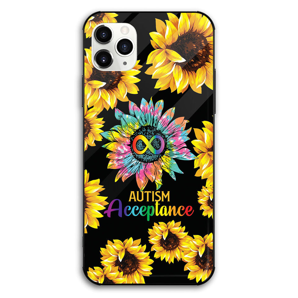 Coque de téléphone tournesol pour l'autisme