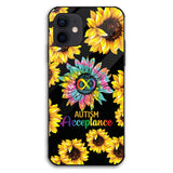 Coque de téléphone tournesol pour l'autisme