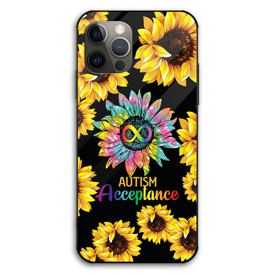 Coque de téléphone tournesol pour l'autisme