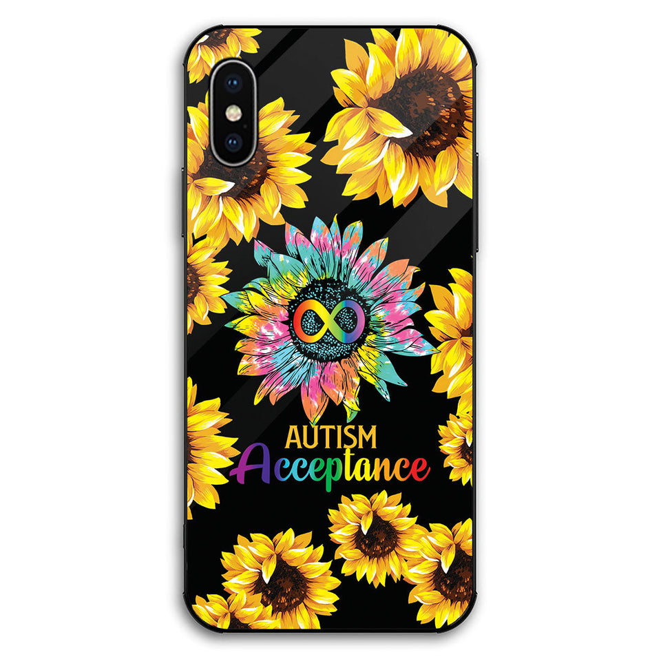 Coque de téléphone tournesol pour l'autisme