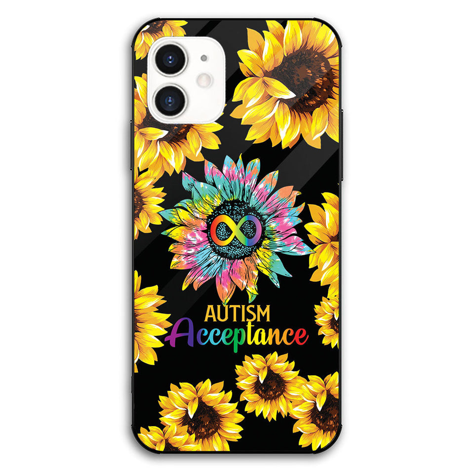 Coque de téléphone tournesol pour l'autisme