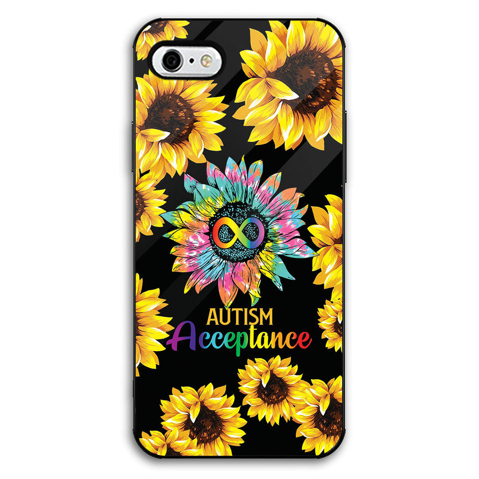 Coque de téléphone tournesol pour l'autisme