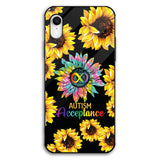 Coque de téléphone tournesol pour l'autisme