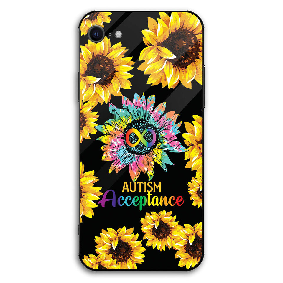 Coque de téléphone tournesol pour l'autisme