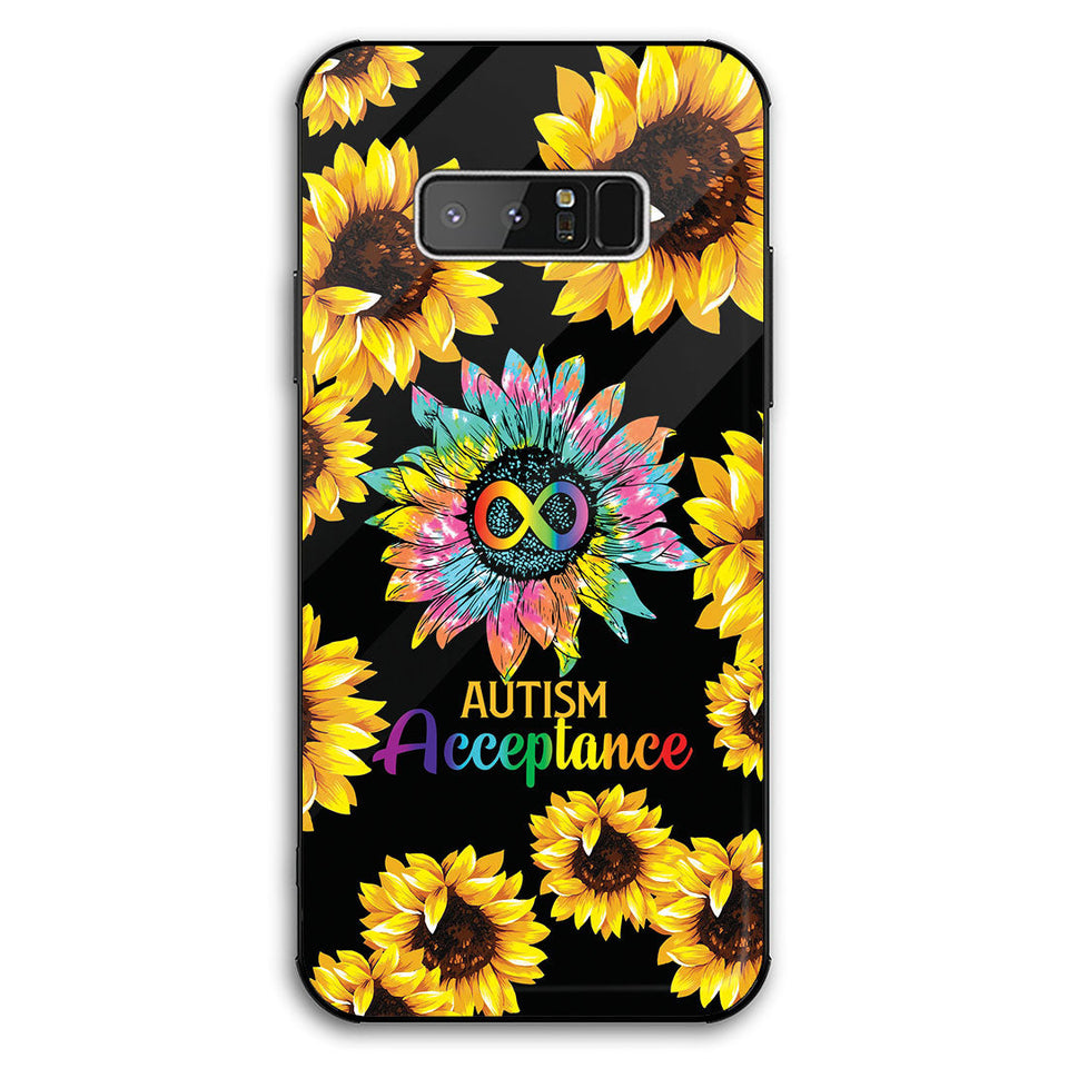 Coque de téléphone tournesol pour l'autisme