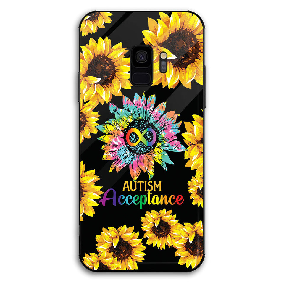 Coque de téléphone tournesol pour l'autisme