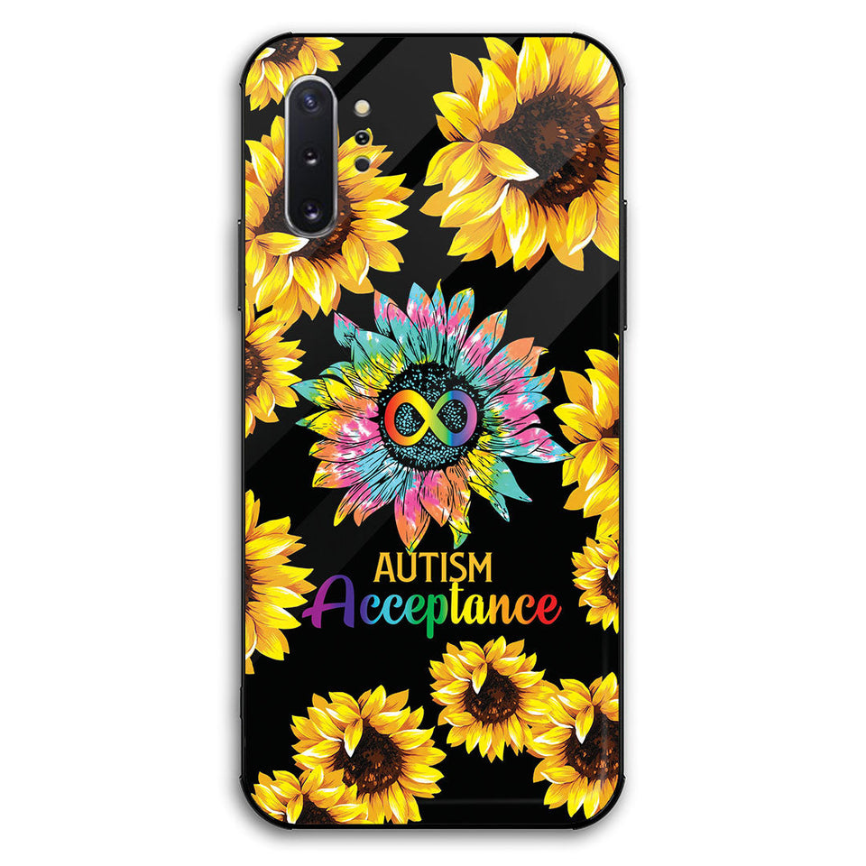 Coque de téléphone tournesol pour l'autisme