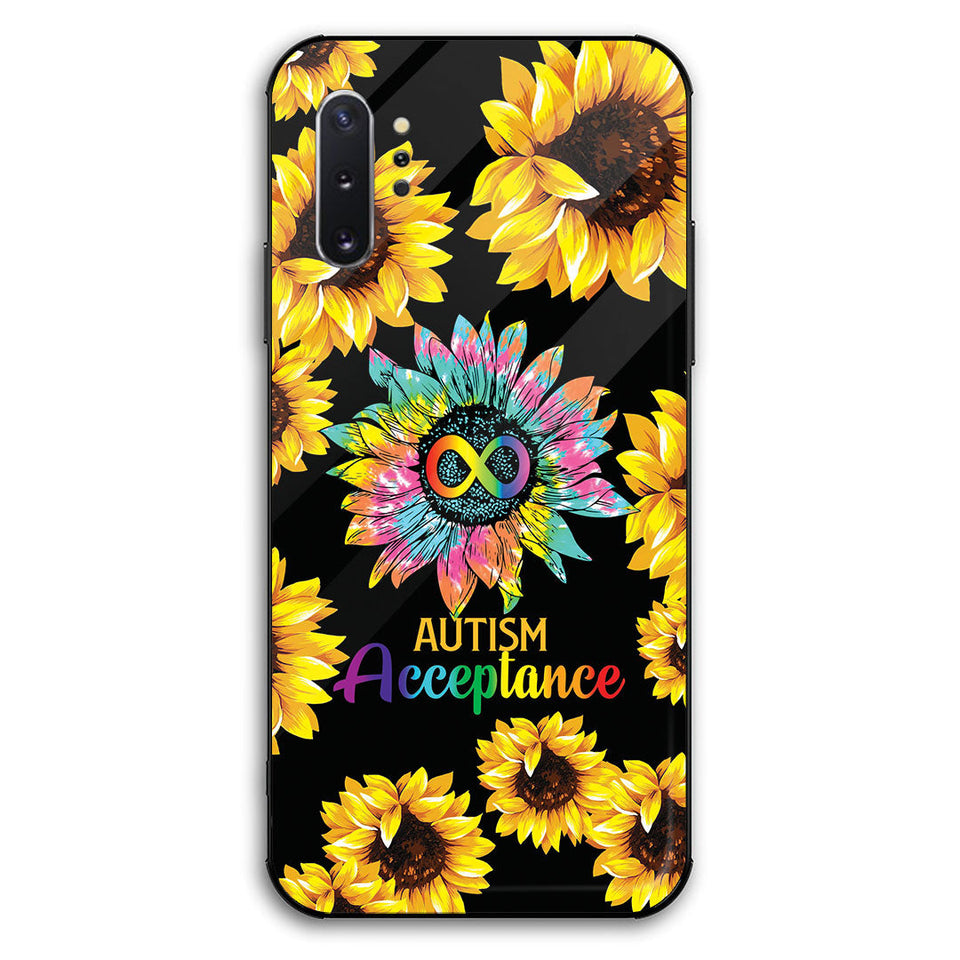 Coque de téléphone tournesol pour l'autisme