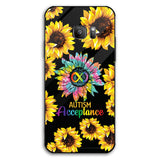 Coque de téléphone tournesol pour l'autisme