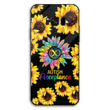 Coque de téléphone tournesol pour l'autisme