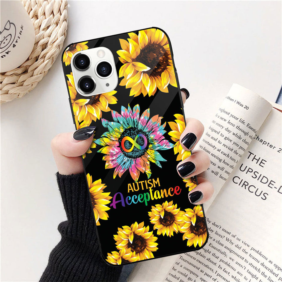 Coque de téléphone tournesol pour l'autisme