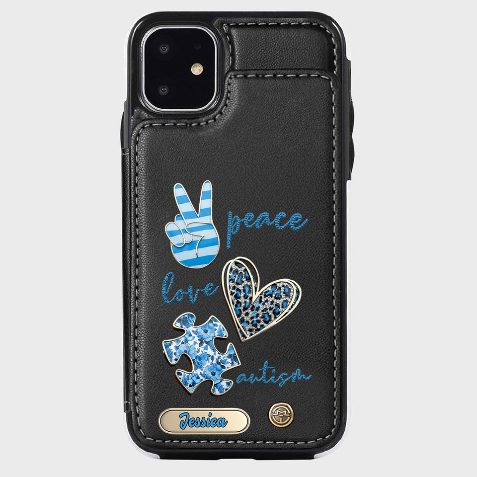 Autism Awareness - Personalized Autism Awareness Wallet Phone Case