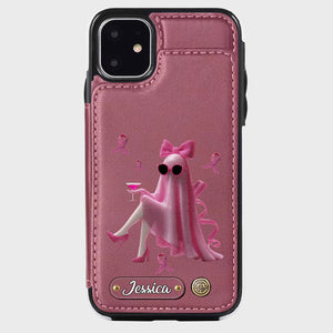Pink Out - Personalized Breast Cancer Awareness Wallet Phone Case