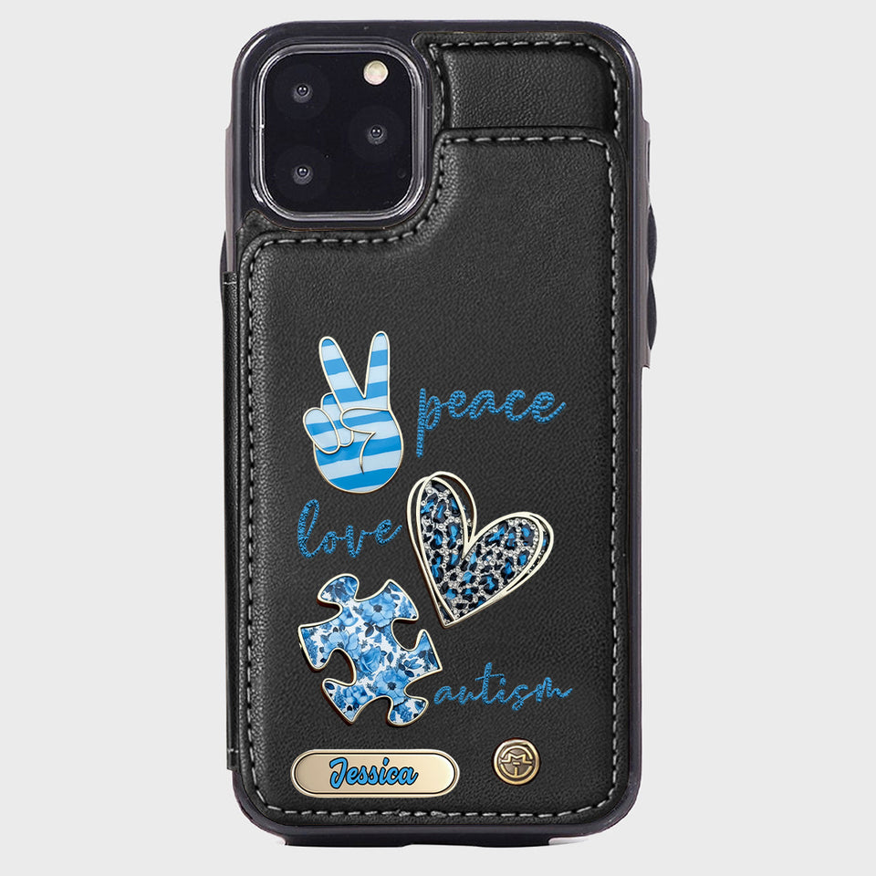 Autism Awareness - Personalized Autism Awareness Wallet Phone Case
