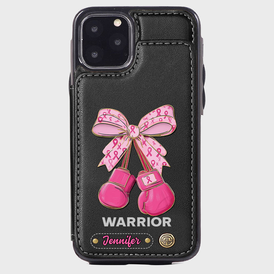 Warrior - Personalized Breast Cancer Awareness Wallet Phone Case