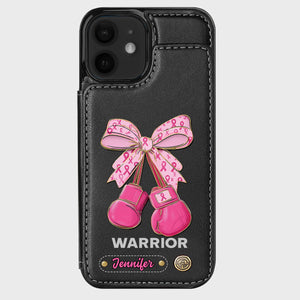 Warrior - Personalized Breast Cancer Awareness Wallet Phone Case