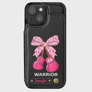 Warrior - Personalized Breast Cancer Awareness Wallet Phone Case