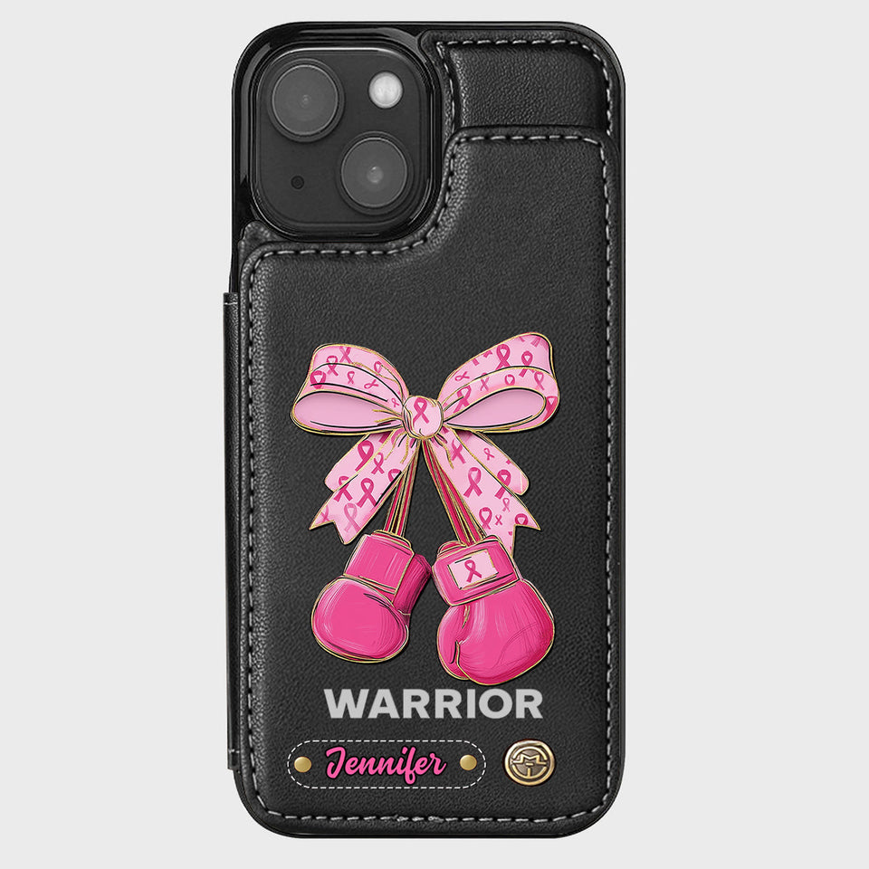 Warrior - Personalized Breast Cancer Awareness Wallet Phone Case