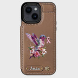 Breast Cancer Awareness Hummingbird - Personalized Breast Cancer Awareness Wallet Phone Case