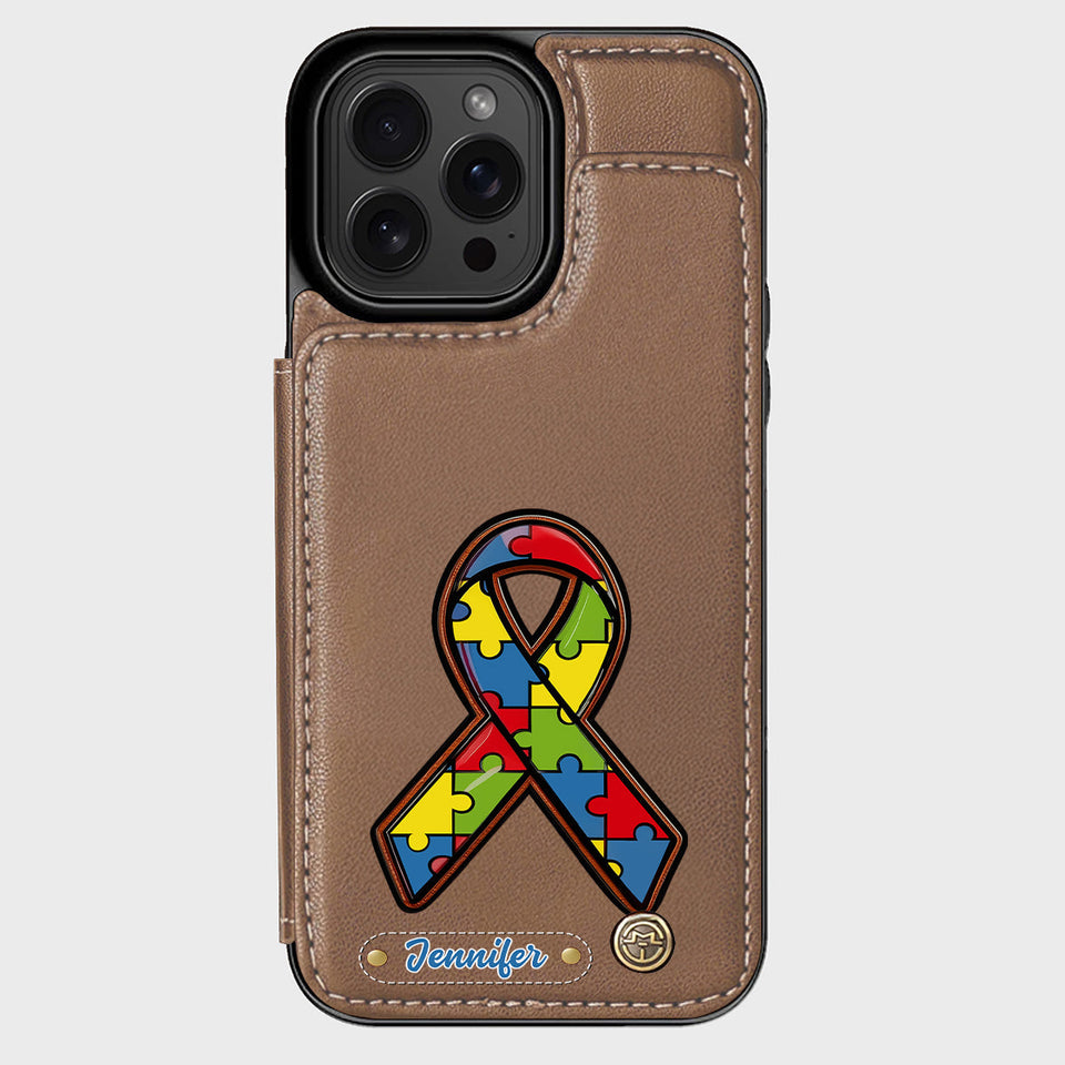 Autism Awareness - Personalized Autism Awareness Wallet Phone Case