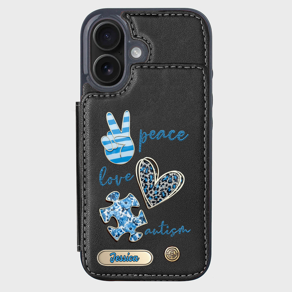 Autism Awareness - Personalized Autism Awareness Wallet Phone Case