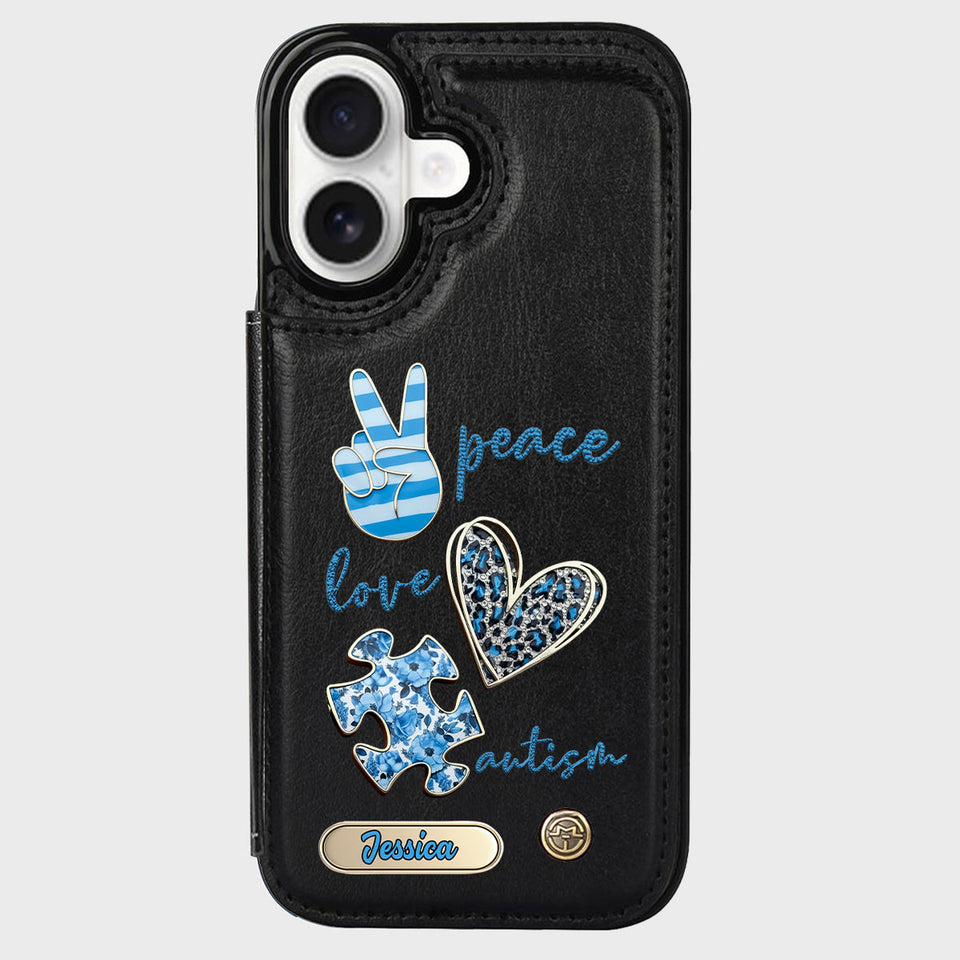 Autism Awareness - Personalized Autism Awareness Wallet Phone Case