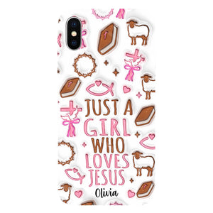 Just A Girl Who Loves Jesus - Personalized Christian Full Print Phone Case
