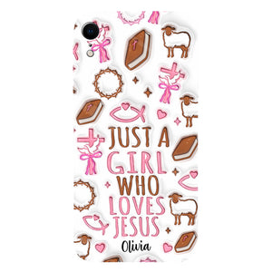 Just A Girl Who Loves Jesus - Personalized Christian Full Print Phone Case