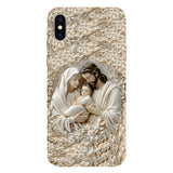 La Sainte Famille - Coque de téléphone personnalisée avec impression chrétienne intégrale