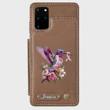 Breast Cancer Awareness Hummingbird - Personalized Breast Cancer Awareness Wallet Phone Case
