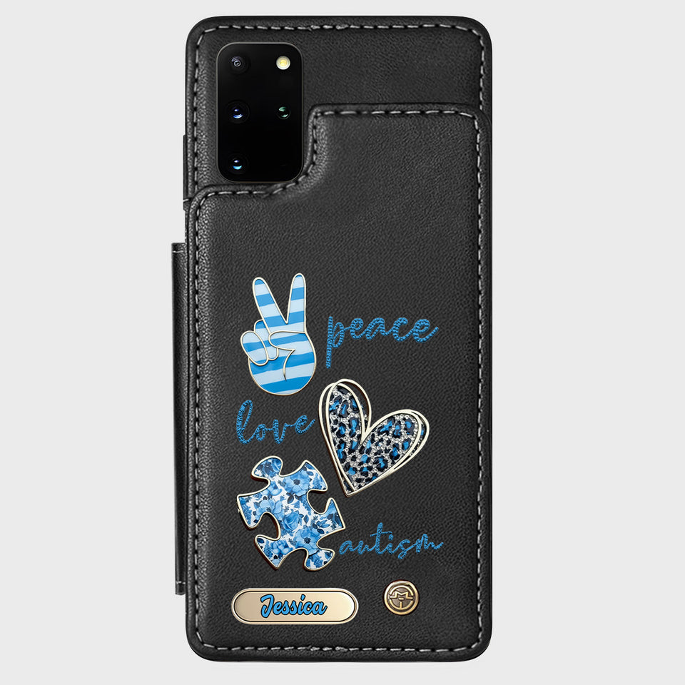 Autism Awareness - Personalized Autism Awareness Wallet Phone Case