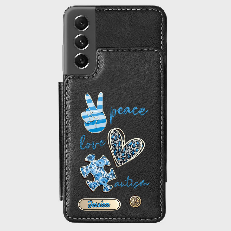 Autism Awareness - Personalized Autism Awareness Wallet Phone Case