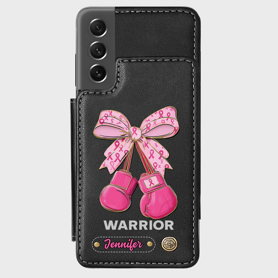 Warrior - Personalized Breast Cancer Awareness Wallet Phone Case