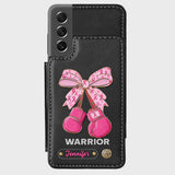 Warrior - Personalized Breast Cancer Awareness Wallet Phone Case