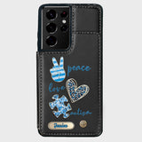 Autism Awareness - Personalized Autism Awareness Wallet Phone Case