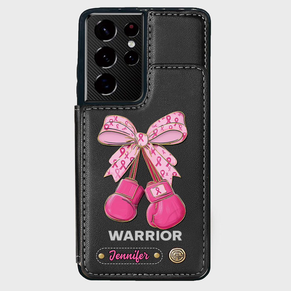 Warrior - Personalized Breast Cancer Awareness Wallet Phone Case