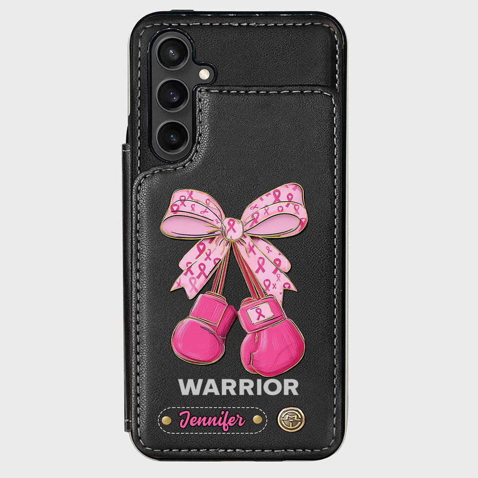 Warrior - Personalized Breast Cancer Awareness Wallet Phone Case